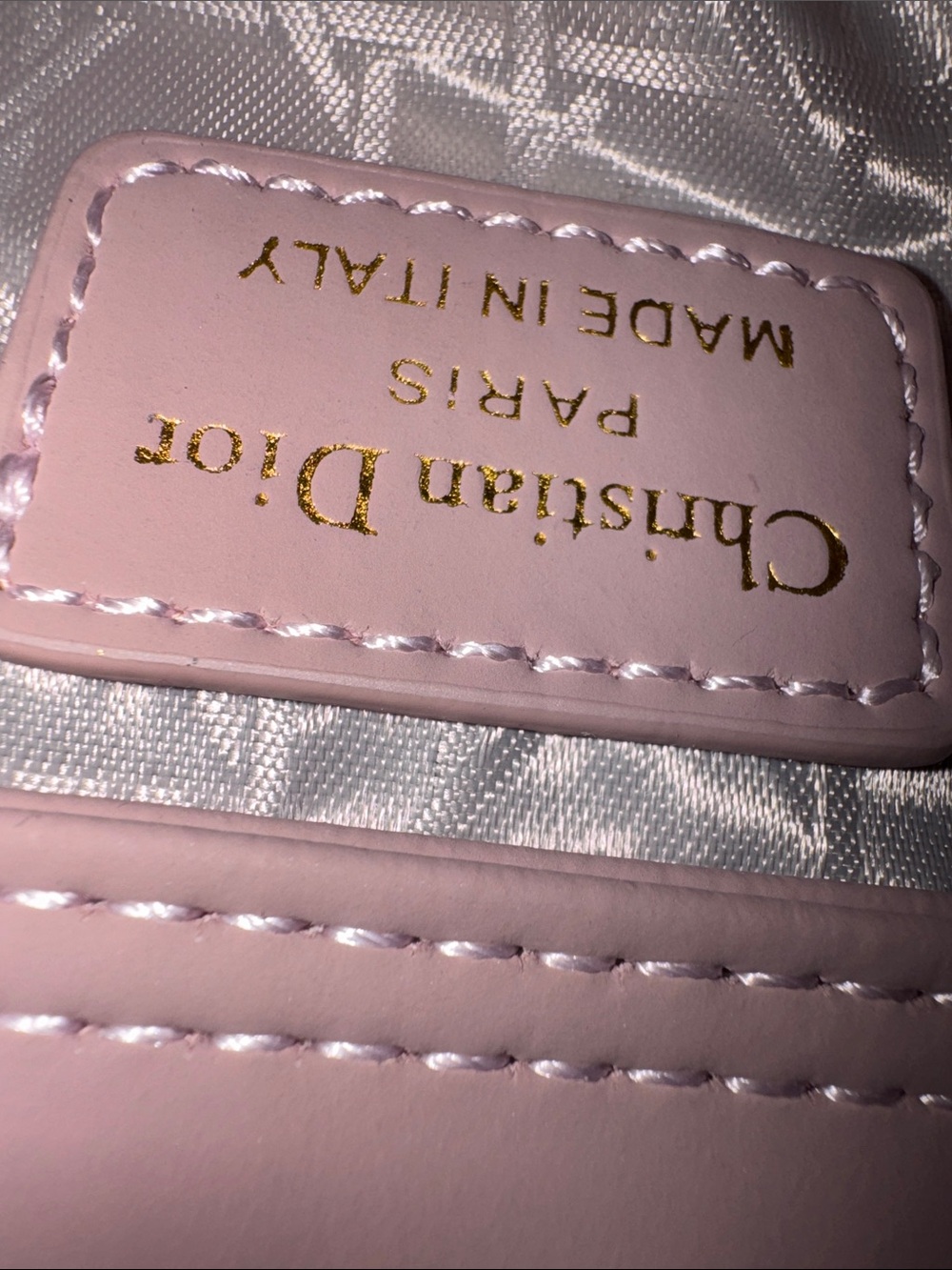 Dior Dusty Rose Lady Dior Mini Satchel with Chain-Detail Strap - Picture 7 of 11